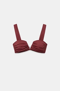 PLEATED BIKINI TOP