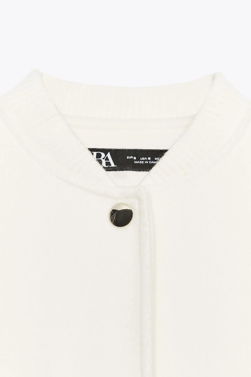 SOFT BOMBER JACKET WITH GOLDEN BUTTONS