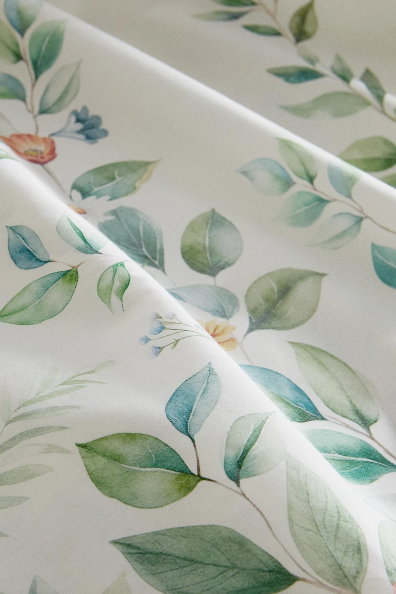 FLORAL PRINT COTTON DUVET COVER