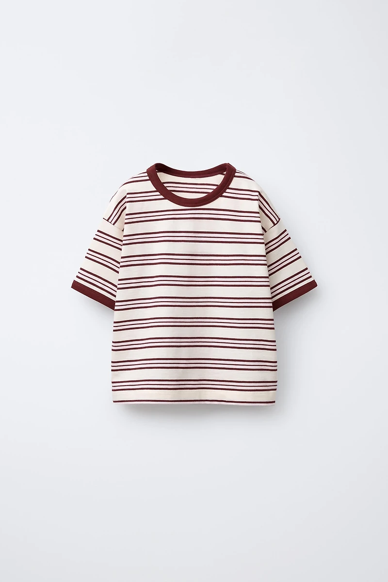 ZARA TIMELESS - STRIPED T-SHIRT WITH CONTRAST TRIM