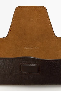 Étui à lunettes de soleil en cuir nappa