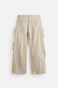 PANTALON CARGO EN DENIM AVEC POCHES