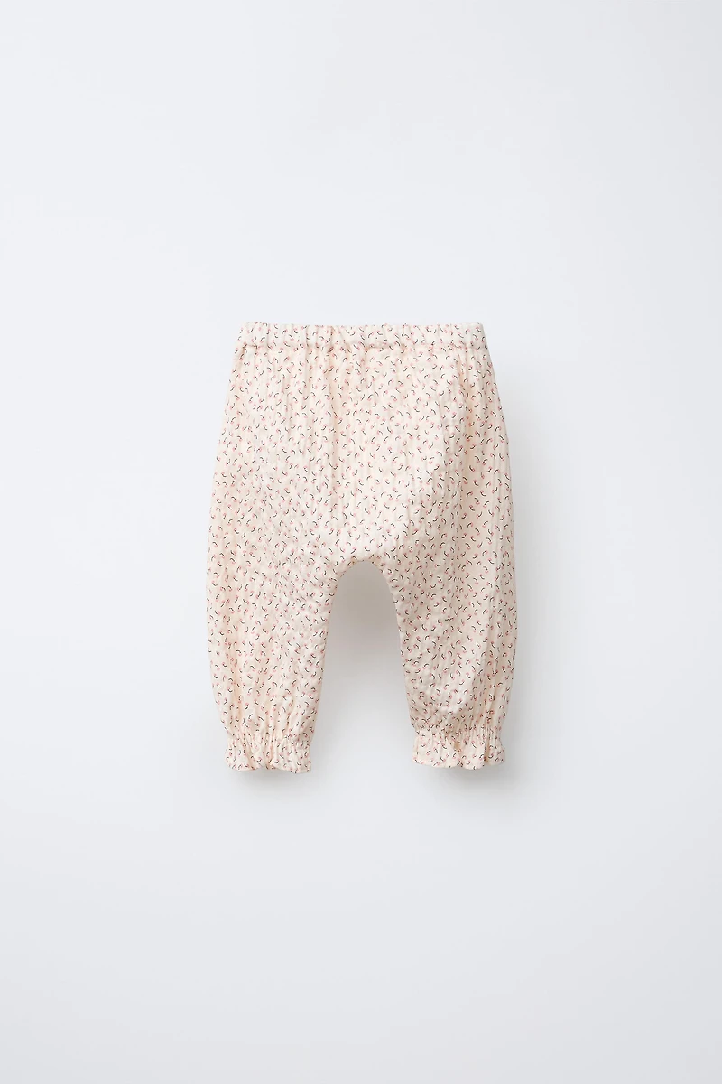 FLORAL TEXTURED JOGGING PANTS