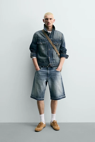 RELAXED FIT DENIM SHORTS