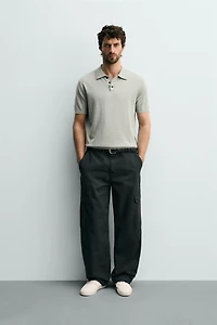 REGULAR FIT TEXTURED KNIT POLO