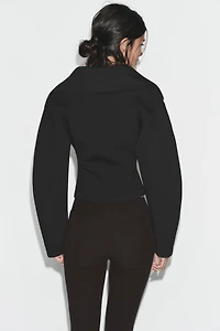 FITTED NEOPRENE EFFECT JACKET