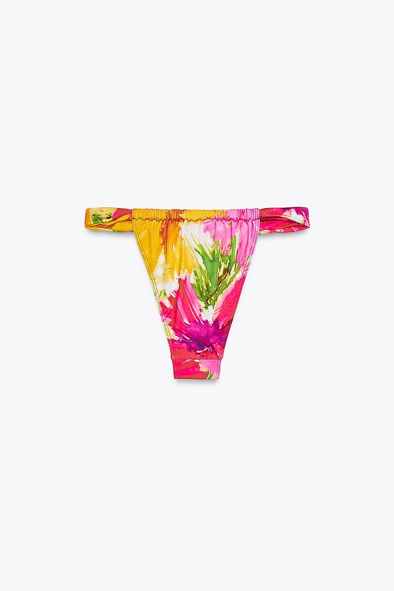 PRINTED TIE-SIDE BIKINI BOTTOMS