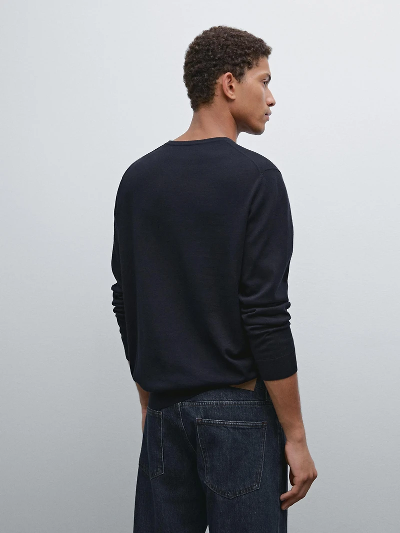 Pull en maille à manches longues coton