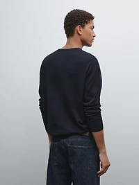 Pull en maille à manches longues coton