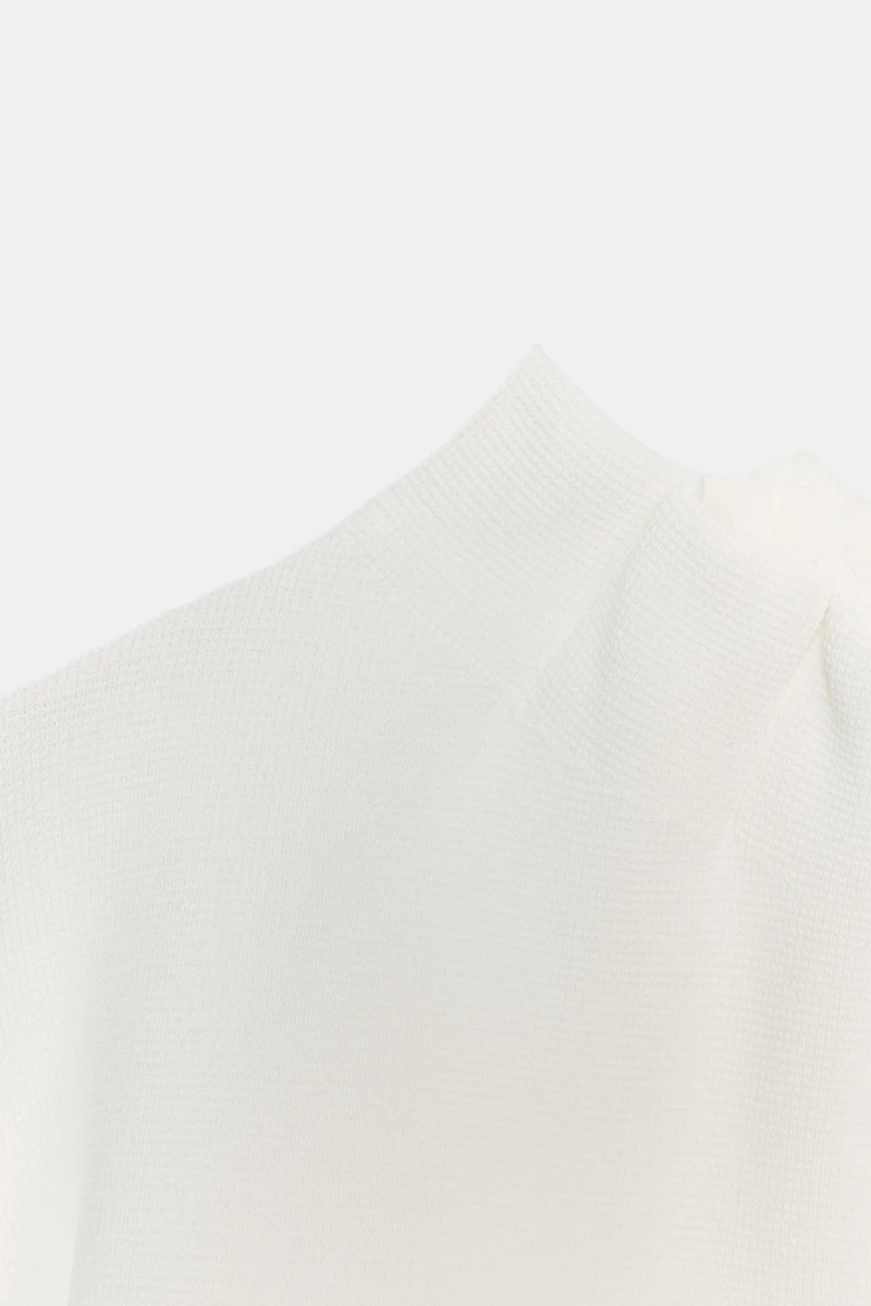 RUCHED KNIT TOP