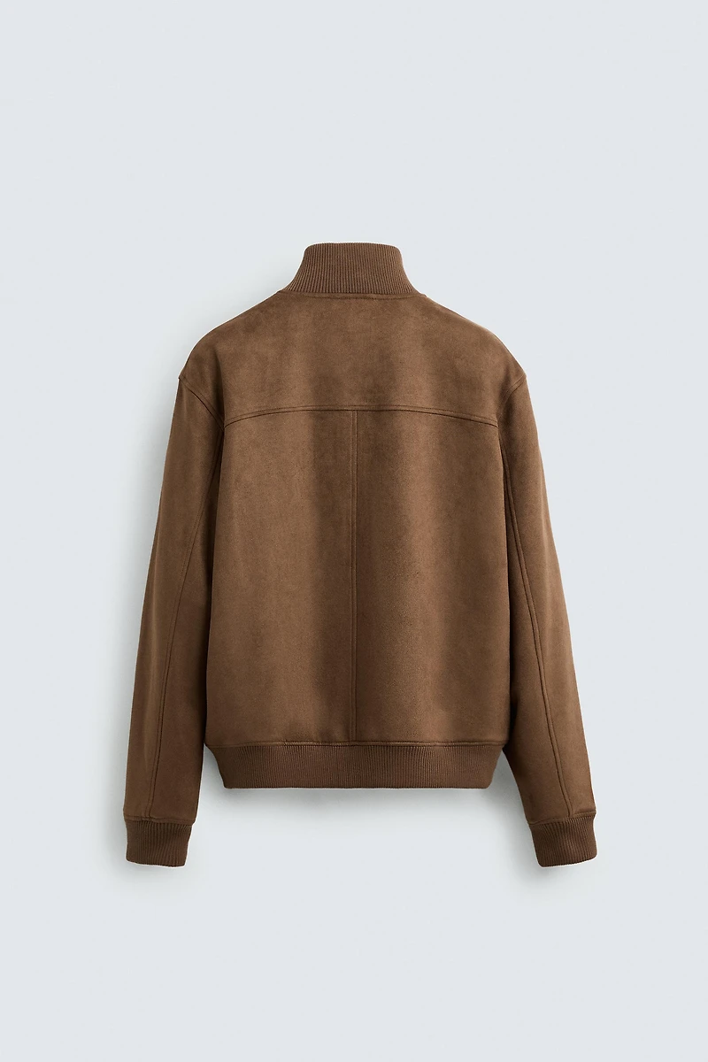 VESTE EFFET DAIM REGULAR FIT