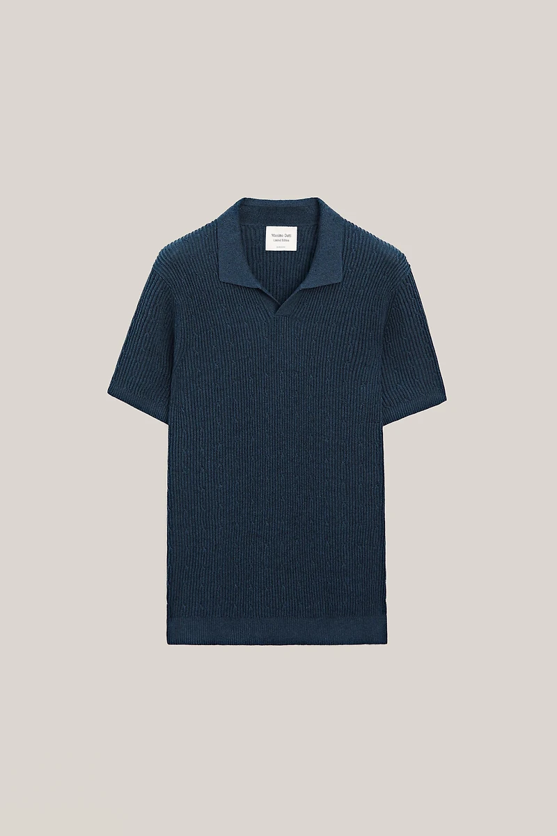 Pull polo en maille tressée - ÉDITION LIMITÉE