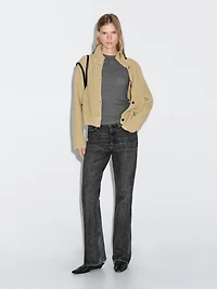 High-waist boot-cut jeans