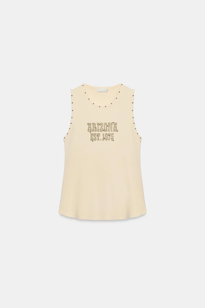 TEXT STUD T-SHIRT
