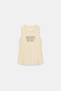 TEXT STUD T-SHIRT