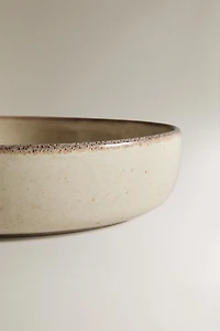 ASSIETTE CREUSE GRÈS