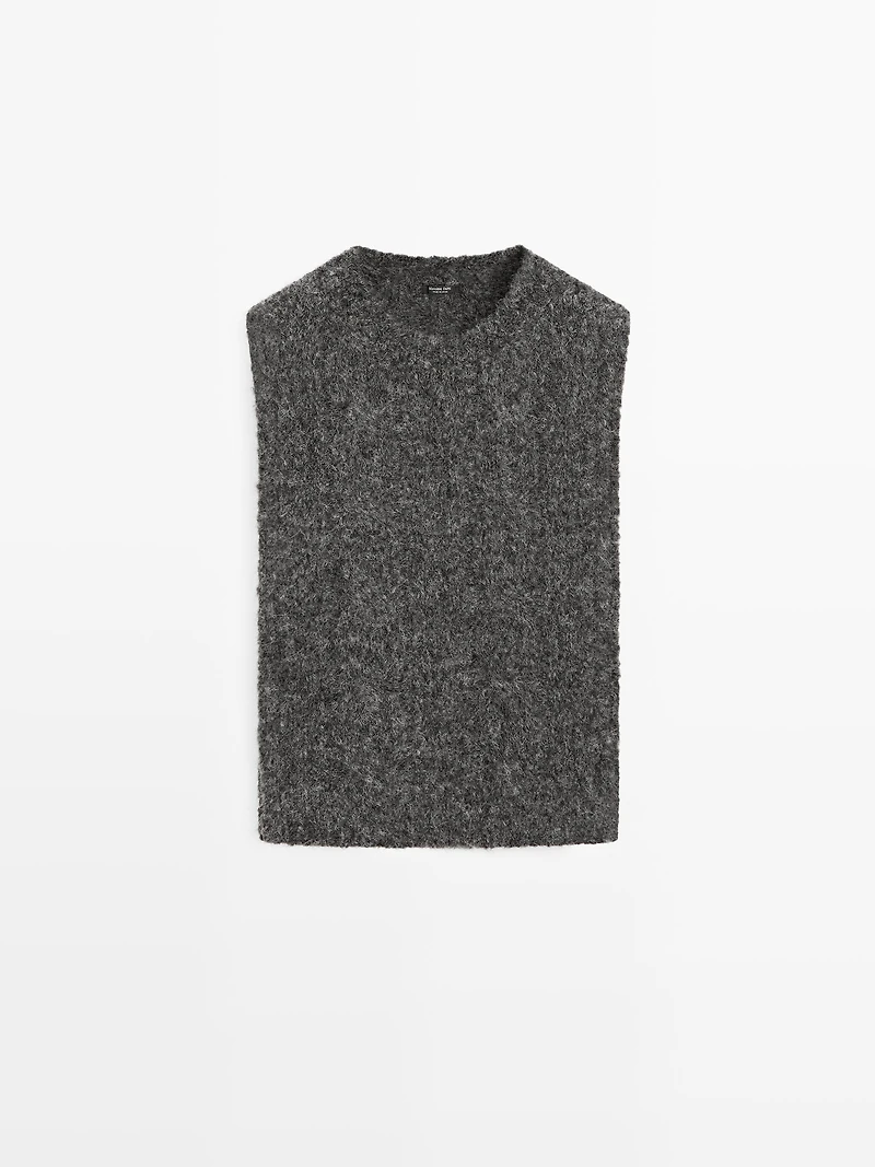 Plastron en alpaga mélangé