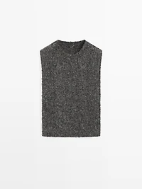 Plastron en alpaga mélangé