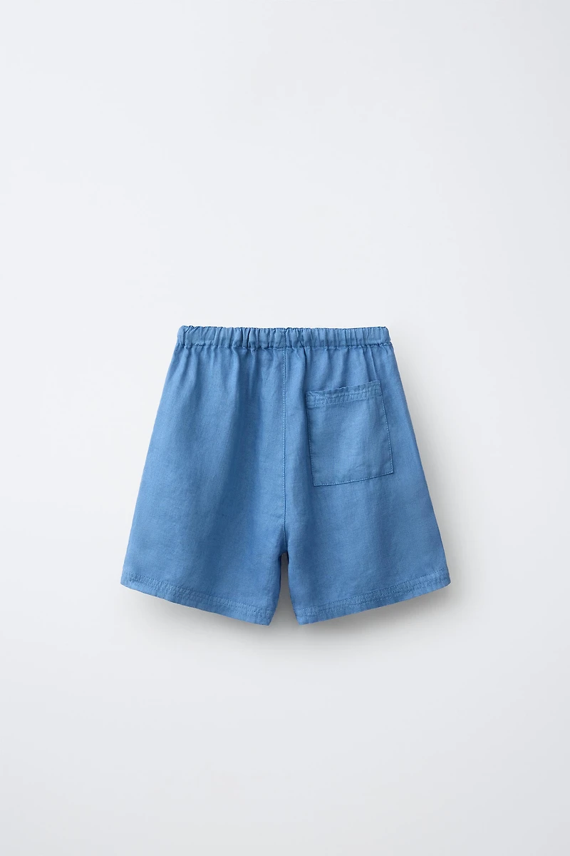 100% LINEN SHORTS