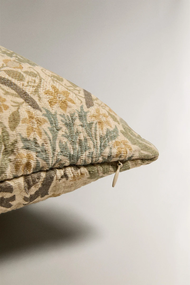 MORRIS & CO. FLORAL THROW PILLOW COVER