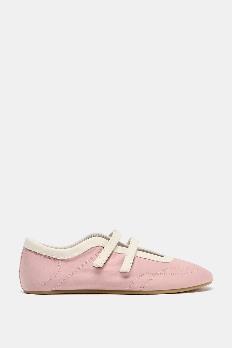 BALLERINES SURPIQÛRES EFFET SATINÉ