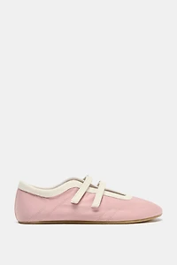 BALLERINES SURPIQÛRES EFFET SATINÉ
