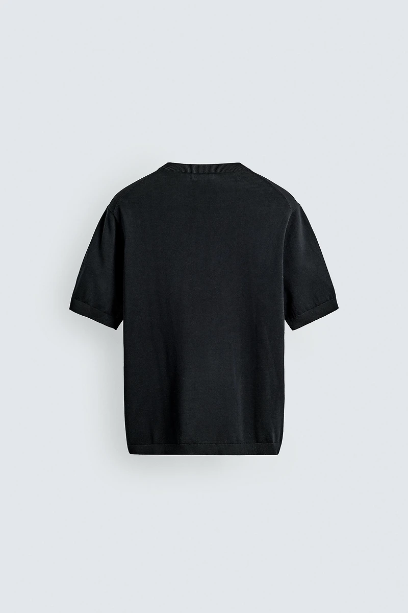LIGHTWEIGHT COTTON KNIT T-SHIRT