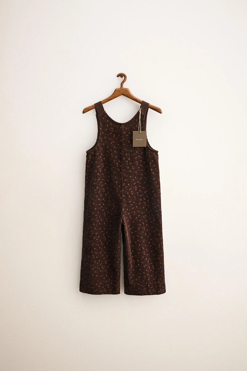 ZARA TIMELESS - SALOPETTE EN VELOURS CÔTELÉ À FLEURS