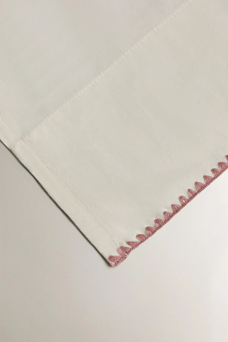 DRAP DE DESSUS ENFANT COTON POINT COQUILLE