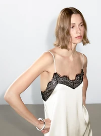 Robe midi nuisette contrastante