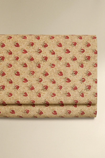 KATHARINE POLE STRAWBERRY PERCALE FLAT SHEET
