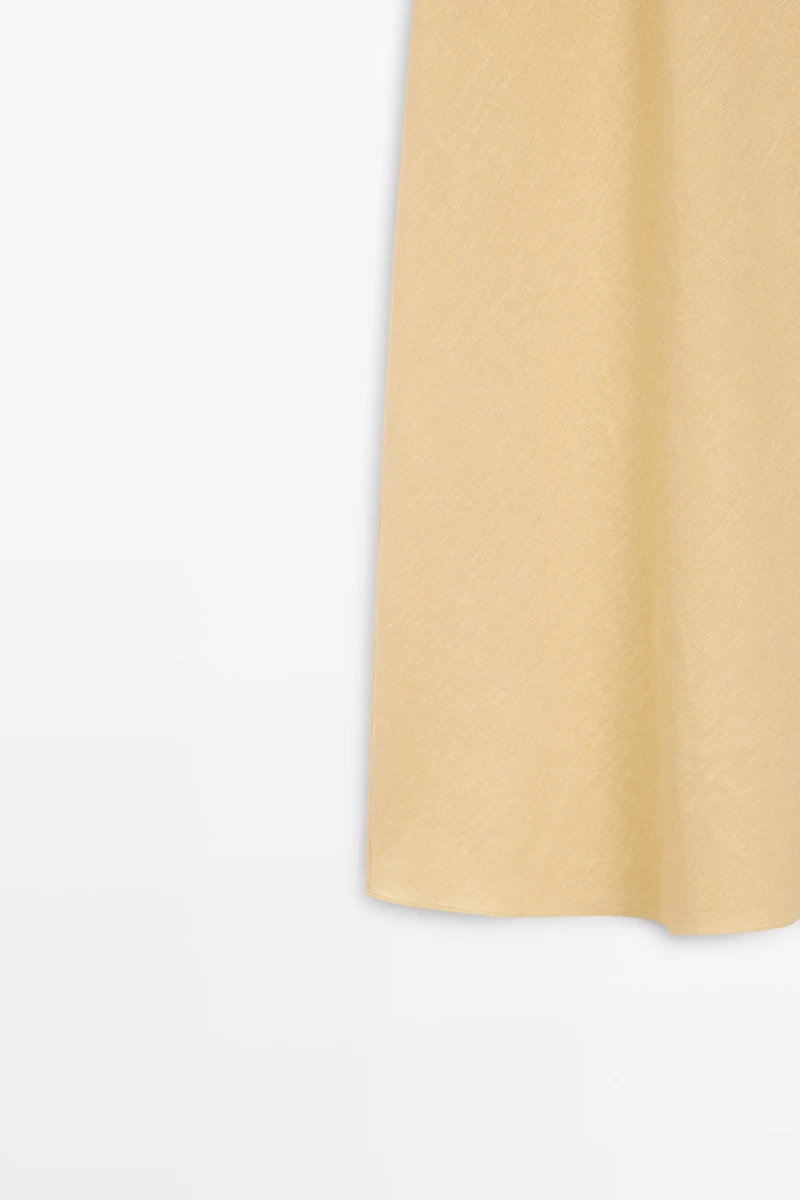 Robe midi bretelles 100 % lin