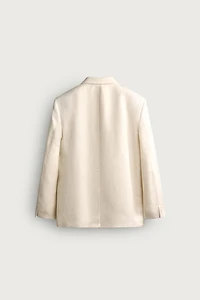 VISCOSE - LINEN DOUBLE-BREASTED BLAZER