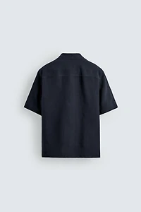 STRIPED JACQUARD POCKET SHIRT