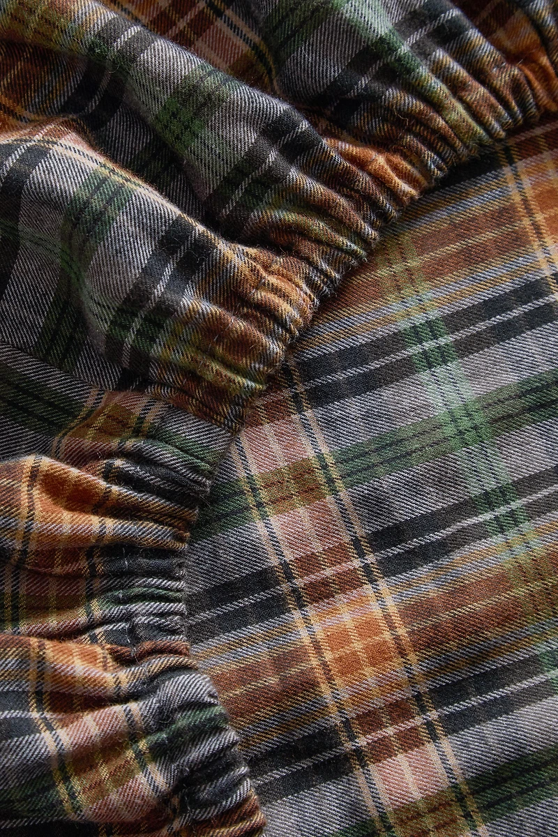 DRAP HOUSSE FLANELLE CARREAUX | 30 CM HAUT