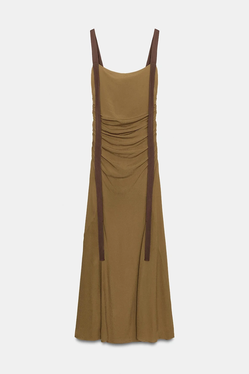 ROBE DRAPÉE EN GEORGETTE