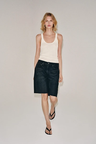 ZW COLLECTION RELAXED FIT MID-RISE DENIM SHORTS