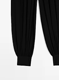 Sarouel trousers with button details