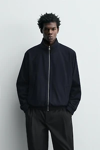 REVERSIBLE WOOL - CASHMERE BOMBER JACKET