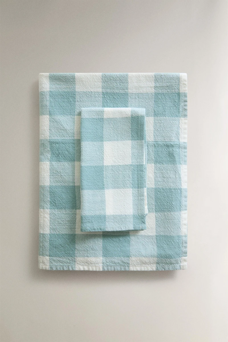 CHECK COTTON TABLECLOTH