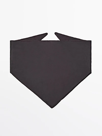 Quilted 100% silk bandana