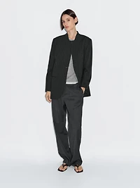 Dart trousers with elastic waistband