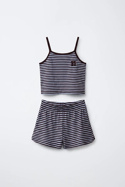 STRIPED T-SHIRT AND BERMUDA SET