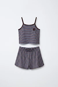 STRIPED T-SHIRT AND BERMUDA SET