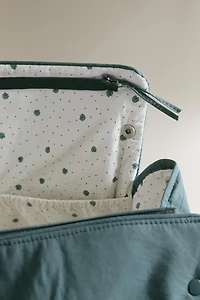 COTTON LEAF PRINT DIAPER BAG