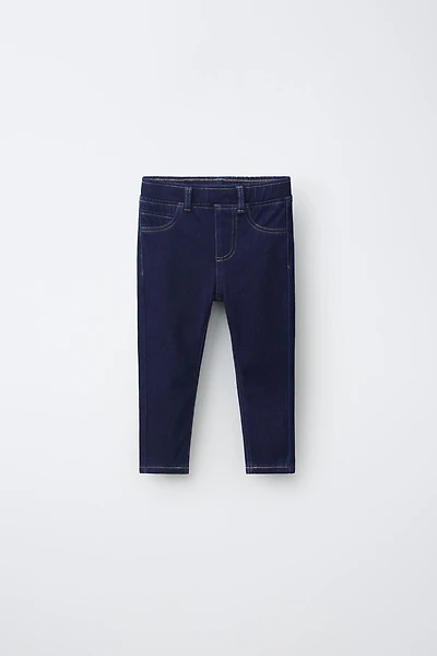 LEGGING EN DENIM À SURPIQÛRES