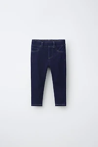 LEGGING EN DENIM À SURPIQÛRES