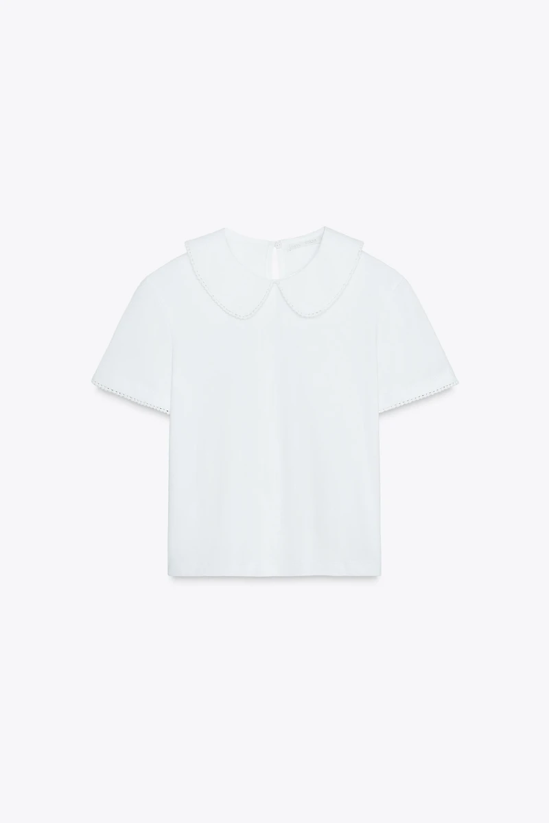PETER PAN COLLAR T-SHIRT