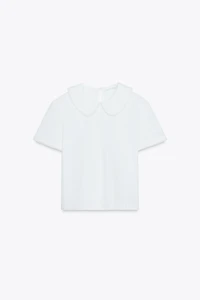PETER PAN COLLAR T-SHIRT