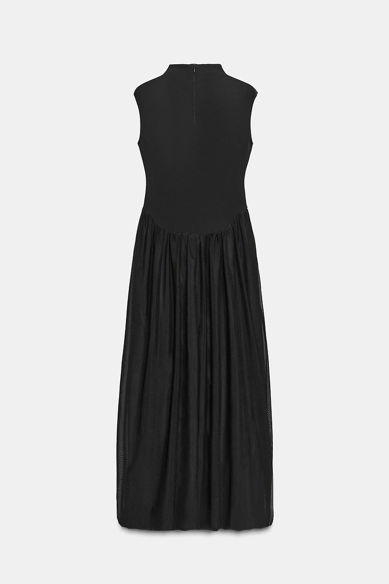 LONG TULLE COMBINATION DRESS
